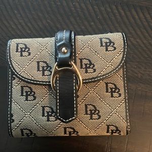Dooney & Bourke Quilted Fabric & Leather Credit Card Wallet